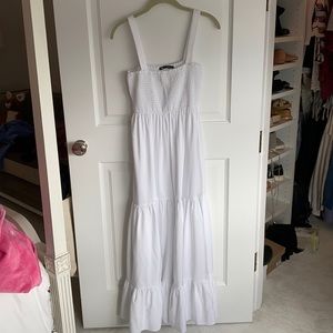 🆕 Zara Poplin White Midi Dress